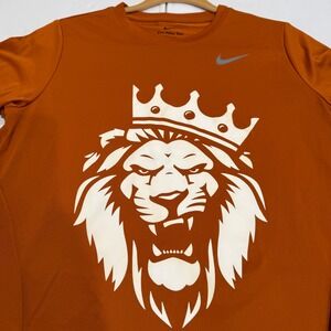 Nike Dri-FIT Long Sleeve Shirt Orange Lion King Graphic XL Athletic Streetwear